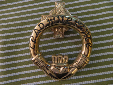 Preview: Brass Door Knocker "Claddagh"  CEAD MILE Failte